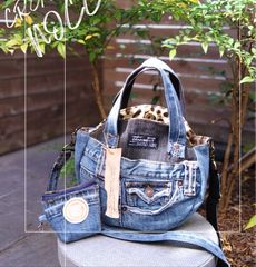 No559【DENIM✖️ToteBAG型ファスナーポーチ】デニムリメイク