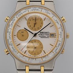 稼働 良品 QZ セイコー 23200-6710 スクエア ゴールド文字盤