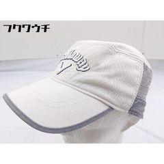 ◇ CALLAWAY 자수 로고 스냅 백 메쉬 전환 캡 모자 화이트 그레이 사이즈 프리(57-59㎝) 맨즈 [중고] [1107260003525]