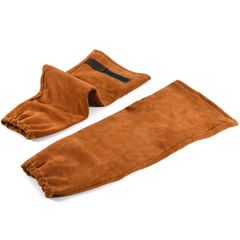【新着商品】耐火カバー アームカバー 耐摩耗 レザー スパッタ防止 溶接用保護スリーブ スリーブ 溶接作業防護具 [QeeLink]のサムネイル