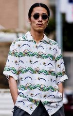 新品 Aloha Rug × holhy L 白 アロハラグ アロハシャツ ユニセックス