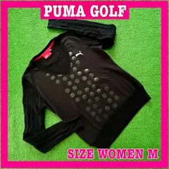 PUMA GOLF プーマゴルフ Vネック 切り替え ニット セーター  M