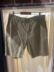 トミー TOMMY HILFIGER ノータック ハーフパンツ ショートパンツ ベージュ系 ライトブラウン系 刺繍 フラミンゴ サイズ33 A-732