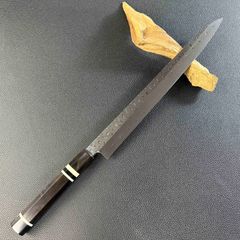 9510新品 ダマスカス 柳刃包丁 尺 海流紋105層 黒檀黒水牛白三本巻八角柄 9510新品 ダマスカス 柳刃包丁 尺 海流紋105層 黒檀黒水牛白三本巻八角