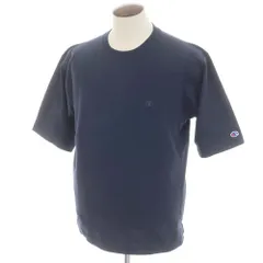 【中古】チャンピオン Champion コットン系 リバースウィーブ型 クルーネック 半袖Ｔシャツ ネイビー【サイズL】【メンズ】