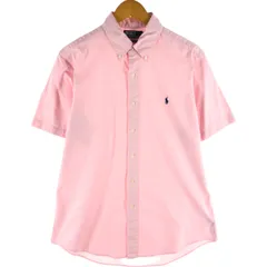 古着 ラルフローレン Ralph Lauren POLO by Ralph Lauren CUSTOM FIT 半袖 ボタンダウンシャツ メンズL相当/eaa534560