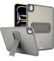 ★SGTMAYX 2025 iPad Air 11インチ M3/2024 iPad Air 11インチ M2 ケース iPad Air 第5世代 第4世代 ケース スタンド機能付き 半透明 耐衝撃 カバー 背面 はめ込み PC+TPU,グレー