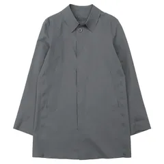 SALE【美品】Herno ヘルノ コート テクニカルナイロン ステンカラー 4B シグネチャー ロゴ ボタン 軽量 無地 アウター メンズ サイズ 46 グレー 灰色 ルーマニア製のサムネイル