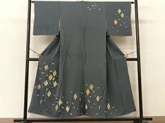 【三花】未使用品　正絹　更紗小紋　トールサイズ　鈴乃屋扱い　リユース　h1 未使用品 | トールサイズのためのリサイクル着物セレクト