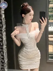 新品 未使用 キラキラゴージャス　キャバドレス　ミニ丈　チョーカー風　女性用