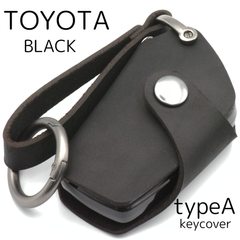 [NONINA] トヨタ キーケース　（黒用ページ） キーカバー オイルレザー 本革 for TOYOTA RAV4 C-HR プリウス カローラ カムリ ランドクルーザープラド クラウン プリウス ヤリス ヤリスクロス ハリアー ノア ランクル アルファード