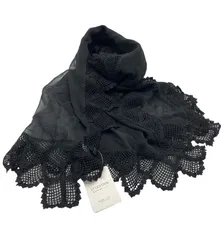 SHIPS little black シップス リトルブラック シルク ショール ストール 中古 D4のサムネイル