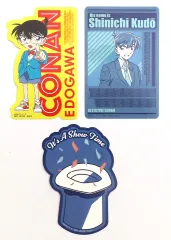 【中古】シール・ステッカー 江戸川コナン＆工藤新一 トルトデールステッカーセット(3枚組) 「一番ラボ 名探偵コナン FILE.2」 F賞
