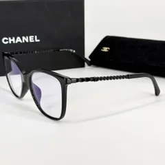 CHANEL✨シャネルメガネチェーンサイドロゴブラックケース付き