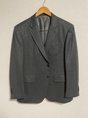 訳あり 新品未使用 秋冬物　[Scabal] スキャバル BB4 オーダー生地使用　ベーシック2釦シングルスーツ　グレー 無地調　日本製　ロゴ裏地　1201001-H