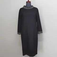 PourVous プールヴー　L サイズ　ワンピース　ドレス　ブラック　ビジュー　パーティー