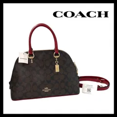 【COACH】2558 シグネチャー 2Way バッグ ブラウン/茶 レッド/赤 ショルダーバッグ ハンドバッグ コーチ (SER2060)