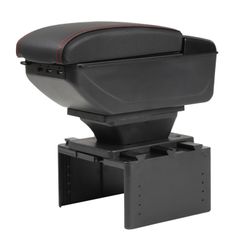 汎用 コンソールボックス アームレスト USBポート付 車肘置き スマホ充電 肘掛け 小物入れ 収納ボックス ホルダー 後部ブラック