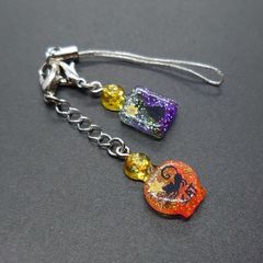 RJSN-104 猫ニャン香水瓶・濃ピンク＆紫 ストラップ/チャーム