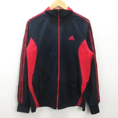 Q■アディダス/ADIDAS CLIMALITEトラックジャージ■紺×赤【L】MENS/95【中古】
