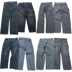 古着卸 まとめ売り ペインター デニム ブランドMIX パンツ 8枚セット (メンズ 38 /36 /34 ) ラングラー LEE リーバイス 中古 古着 MY5478