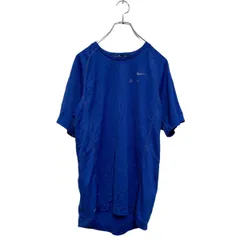 NIKE 半袖 ロゴTシャツ S ブルー ナイキ クルーネック ドライフィット スポーツ 古着卸 アメリカ仕入 a603-5709