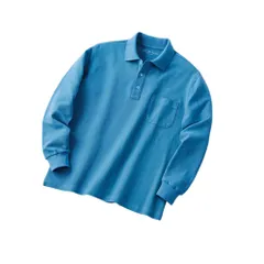 ☆ ブルー ☆ Mサイズ ☆ 綿１００％高品質ポロシャツよりどり２枚 ポロシャツ 長袖 2枚セット カジュアルシャツ 長袖ポロシャツ カットソー シャツ 普段着 ゴルフシャツ スポーツウェア 高品質 ゴルフウェア 無地 シンプル 大人 カジュアル