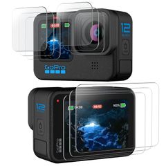 【特価商品】JETech GoPro Hero 12/11/10/9 Black フィルム カメラレンズフィルム付き 強化ガラスフィルム 簡単なインストール HDクリア 3枚+3枚+3枚セット