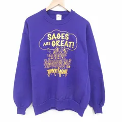 L/古着 ジャージーズ 長袖 スウェット メンズ 90s MOMS クルーネック 紫 パープル 25mar29 中古 スエット トレーナー トップス