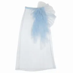 24ss マージ MARGE Tulle decorative over skirt チュールレース オーバースカート ロング 34 ライトブルー 1007-0105-334/■X29/レディース