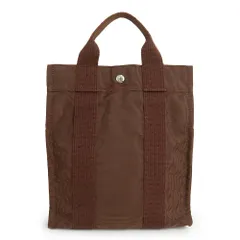 エルメス エールライン アド PM リュック デイパック バックパック キャンバス ショコラ ブラウン 茶 シルバー金具 HERMES（中古）のサムネイル