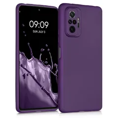 kwmobile スマホケース Xiaomi Redmi Note 10 Pro対応 ケース - スマートフォン カバー TPU保護 メタリック メタリックパープル 0