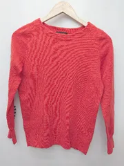 ◇ Θ ICB アイシービー ウール　シルクブレンド 長袖 ニット　カットソー サイズS レッド系 レディース P  【1409250015281】