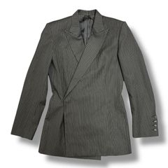 egonlab 24SS Double Breasted Jacket ダブルブレステッドジャケット テーラードジャケット チョークストライプ エゴンラボ 46 90766A4