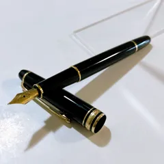 ほぼ未使用　万年筆 モンブラン 585（K14） ブラックドイツ製 MONTBLANC（筆記具、時計） MONTBLANC モンブラン マイ