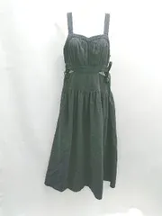 ◇ ⊂ OLIVE des OLIVE オリーブ デ オリーブ レース素材 ロング ワンピース サイズF ブラック レディース E  【1501160024947】