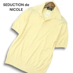 【新品 未使用】 90s~00s★ SEDUCTION de NICOLE ニコル 春夏★ 半袖 コットン ニット ポロシャツ Sz.XS-S位 メンズ