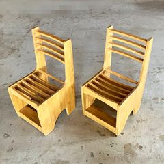 2脚セット】ドイツ製 eibe キッズチェア 椅子 ダッチインダストリアル 