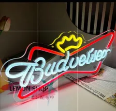レア】Budweiser バドワイザー ネオン ネオン管 年代物品