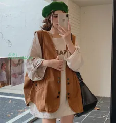 ベスト レディース Ｔシャツ 長袖 2点セット フーディ 春服 秋服 ノースリーブ 春 カジュアル アウター ジレ  vii2z488251