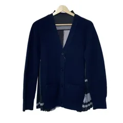 【美品】サカイ　sacai ネイビー　バックプリーツ　花柄　カーディガン sacai サカイ 18AW バックプリーツ カーディガン 1 ネイビー