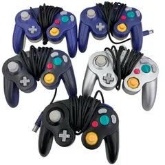 186000 現状品 Nintendo  GAMECUBE ゲームキューブ コントローラー DOL-003  ブラック グレー パープル シルバー 5点まとめ売り