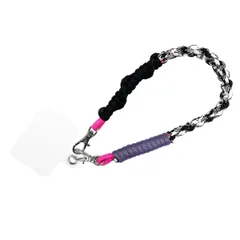 新品 [macaroni edge] マカロニエッジ ソロモン編み ショート スマホストラップ マルチカラー2 ロープ スマートフォンストラップ ハンドストラップ フォンストラップ タグ付き 韓国雑貨