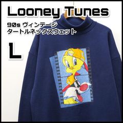 90s ヴィンテージ ルーニーテューンズ スウェット タートルネック L 古着