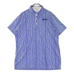 サイズ：3L SRIXON スリクソン 2023年モデル 半袖ポロシャツ 総柄 ブルー系 [240101324321]# ゴルフウェア メンズ ストスト