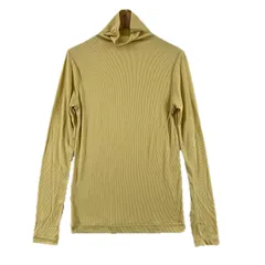 美品 UNIQLO ユニクロ タートルネック プレーン 秋冬 AW 長袖ニット ポリエステル/レーヨン イエロー レディース S【古着】【中古】【送料無料】