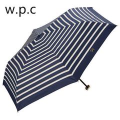 新品 折りたたみ日傘 晴雨兼用 遮光ロープボーダー