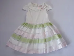 ミスブルマリン miss blumarine マメール アウトレット 子供服 女の子 8歳 約 120cm 半袖 フォーマル ドレス ワンピース 白 パステル 結婚式 パーティー 発表会 春 夏 秋 冬 ★4 ガールズ キッズ 【中古】 ユーズド