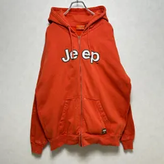 JEEP ジープ ロゴ刺繍 フルジップアップパーカー Mサイズ  US古着 スウェットパーカー