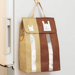 【新着商品】RemeeHi プラスチックバッグホルダー レジ袋ストッカー ゴミ袋収納 中身が見える 大小仕分け キッチン収納サッと取り出せ便利 (茶色)